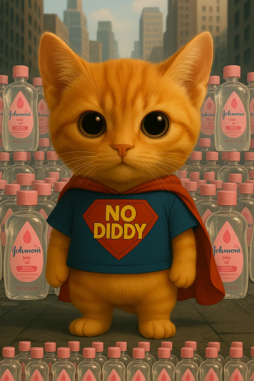 Superhero Cat with Cape